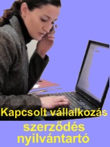 Kapcsolt v�llalkoz�s szerz�d�s ny�lv�ntart�
